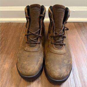 Men's Brown, Steel Toe Leather Boots